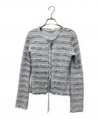 SLYスライ）の古着「FRONT RIBBON FRILL 2P/フロントリボンフリルアンサンブルブラウス」｜ブルー