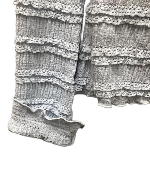 SLY（スライ）SLY (スライ) FRONT RIBBON FRILL 2P/フロントリボンフリルアンサンブルブラウス ブルー サイズ:FREEの古着・服飾アイテム