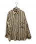 KAZUYUKI KUMAGAI ATTACHMENT（カズユキクマガイ アタッチメント）の古着「Cu C Random stripe Side slits L S shirt」｜ベージュ
