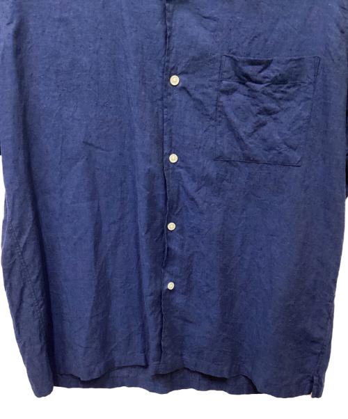 Brilla per il gusto（ブリッラ ペル イルグースト）Brilla per il gusto (ブリッラ ペル イルグースト) リネン混オープンカラーシャツ ネイビー サイズ:Lの古着・服飾アイテム