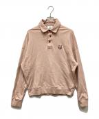 maison kitsuneメゾンキツネ）の古着「オーバーサイズポロ スウェットシャツ」｜ピンク