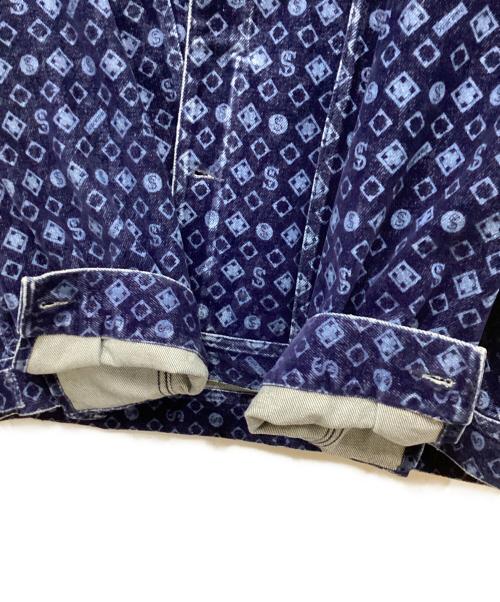 SUPREME（シュプリーム）Supreme (シュプリーム) Flocked Denim Trucker Jacket/フロックドデニムトラッカージャケット ネイビー サイズ:XLの古着・服飾アイテム