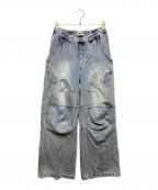 CPGシーピージー）の古着「CPG RHOMBUS DENIM PANTS/デニムパンツ」｜スカイブルー