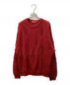 SUPREMEシュプリーム）の古着「Textured Pattern Sweater」｜レッド