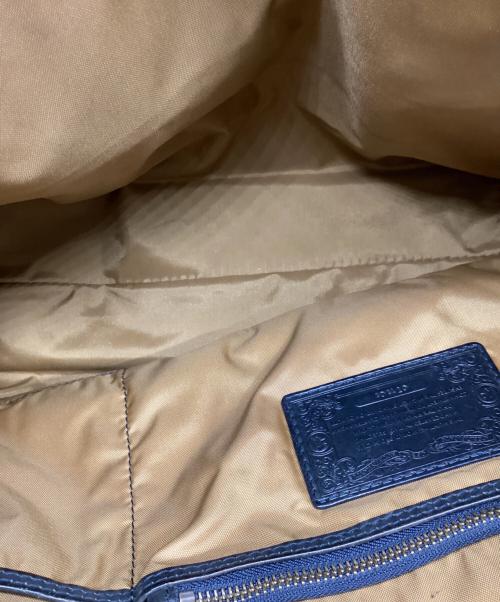 HUNTING WORLD（ハンティングワールド）HUNTING WORLD (ハンティングワールド) レザーハンドルバチュートートバッグ ネイビーの古着・服飾アイテム