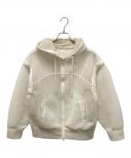 MAISON SPECIALメゾンスペシャル）の古着「2way See-through Hoodie／2ウェイシースルーフーディ」｜ホワイト