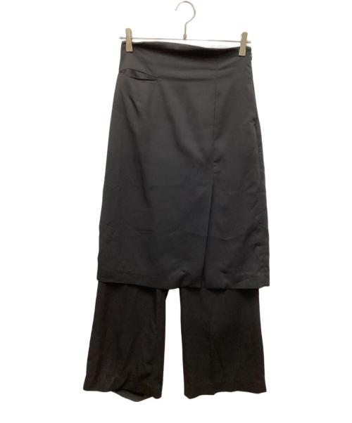 TODAYFUL（トゥデイフル）TODAYFUL (トゥデイフル) ハイウエストレイヤードパンツ ブラック サイズ:Mの古着・服飾アイテム