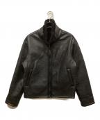 ZARAザラ）の古着「エコレザーボンバージャケット」｜ブラック