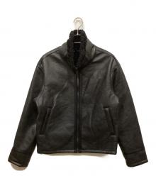 ZARA（ザラ）の古着「エコレザーボンバージャケット」｜ブラック