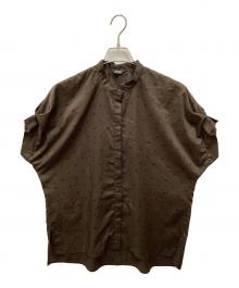 journal standard L'essage（ジャーナルスタンダード レサージュ）の古着「タックスリーブシャツ」｜ブラウン