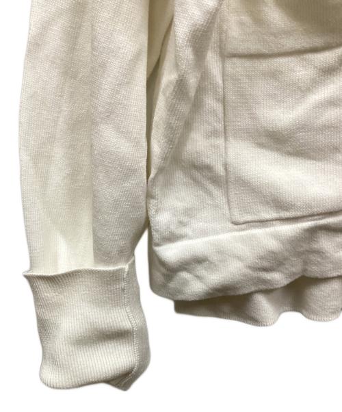 IENA（イエナ）IENA (イエナ) ドライコットン Vネックカーディガン ホワイト サイズ:FREEの古着・服飾アイテム