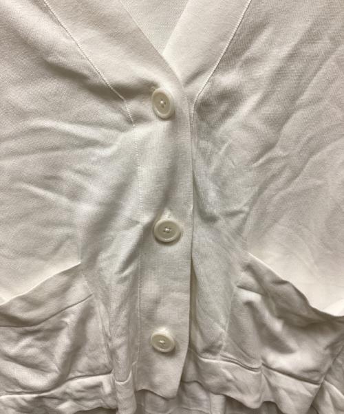 IENA（イエナ）IENA (イエナ) ドライコットン Vネックカーディガン ホワイト サイズ:FREEの古着・服飾アイテム