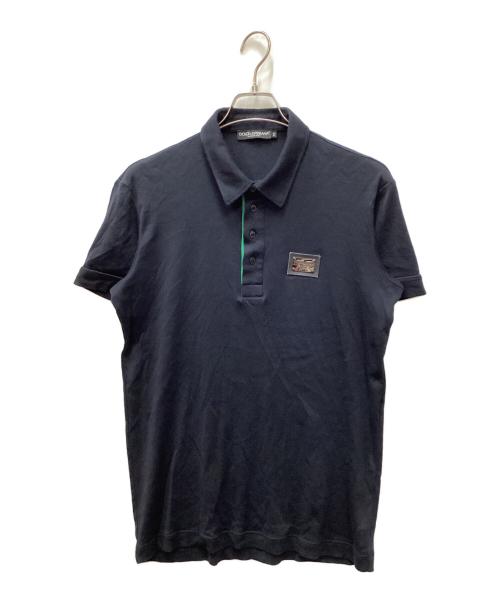DOLCE & GABBANA（ドルチェ＆ガッバーナ）DOLCE & GABBANA (ドルチェ＆ガッバーナ) ポロシャツ ネイビー サイズ:52の古着・服飾アイテム