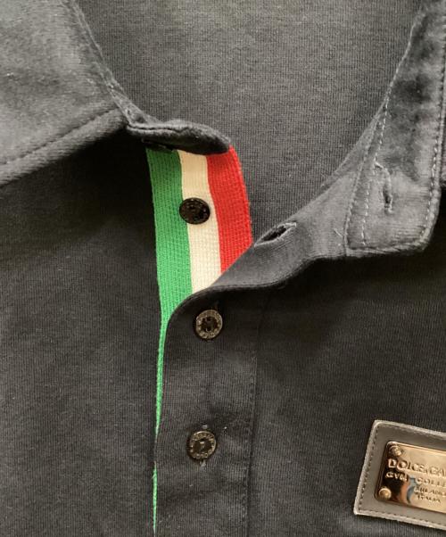 DOLCE & GABBANA（ドルチェ＆ガッバーナ）DOLCE & GABBANA (ドルチェ＆ガッバーナ) ポロシャツ ネイビー サイズ:52の古着・服飾アイテム