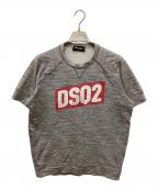 DSQUARED2ディースクエアード）の古着「ロゴTシャツ」｜グレー
