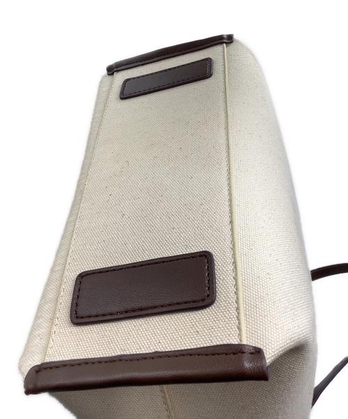 EPOR（エポール）EPOR (エポール) キャンバス2WAYバッグ アイボリー×ブラウンの古着・服飾アイテム