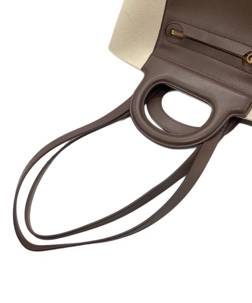 EPOR（エポール）EPOR (エポール) キャンバス2WAYバッグ アイボリー×ブラウンの古着・服飾アイテム