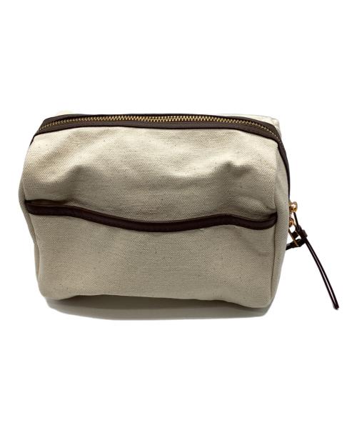 EPOR（エポール）EPOR (エポール) キャンバス2WAYバッグ アイボリー×ブラウンの古着・服飾アイテム