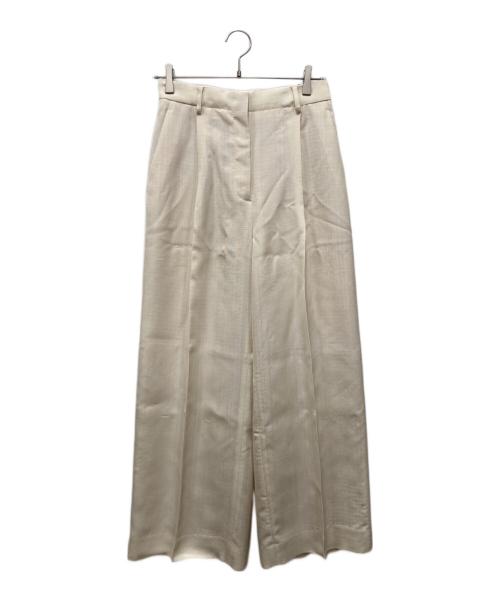 ebure（エブール）ebure (エブール) センタープレスワイドスラックスパンツ アイボリー サイズ:size36の古着・服飾アイテム