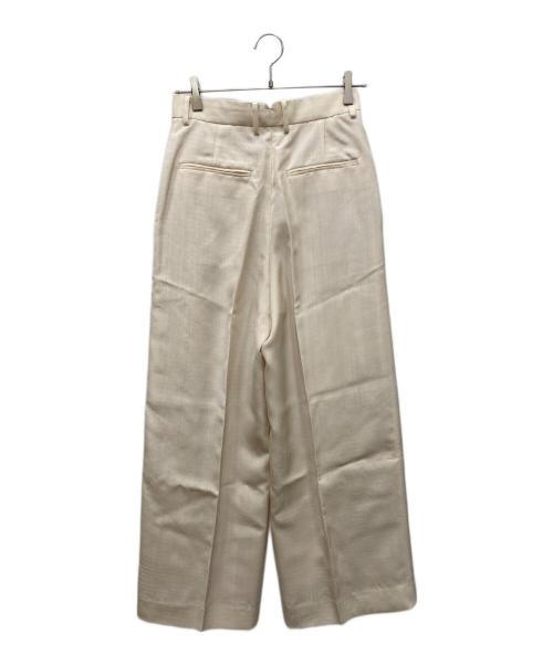 ebure（エブール）ebure (エブール) センタープレスワイドスラックスパンツ アイボリー サイズ:size36の古着・服飾アイテム