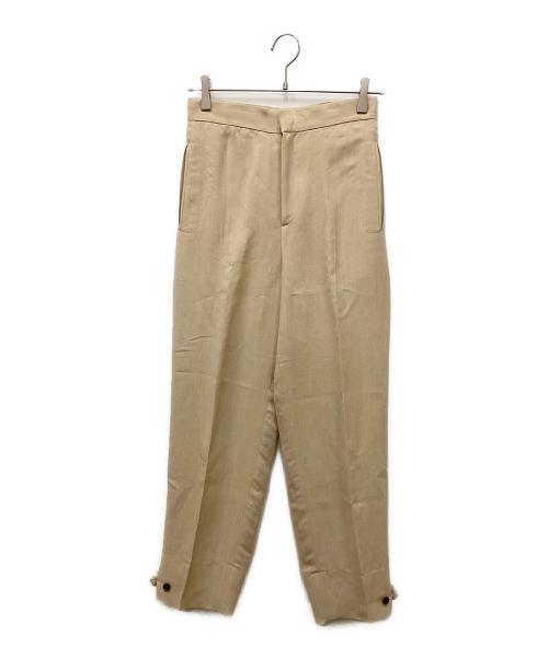 BEIGE（ベイジ）BEIGE (ベイジ) リネン混スラックス ベージュ サイズ:size4の古着・服飾アイテム
