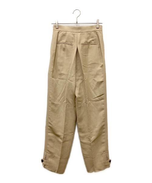 BEIGE（ベイジ）BEIGE (ベイジ) リネン混スラックス ベージュ サイズ:size4の古着・服飾アイテム