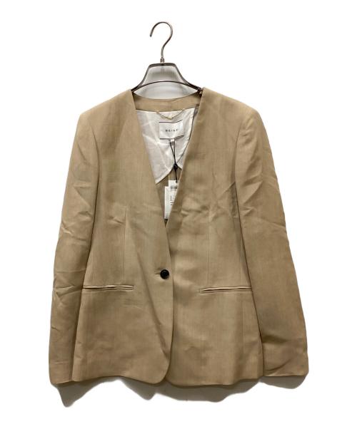 BEIGE（ベイジ）BEIGE (ベイジ) CAROLE / ノーカラージャケット ベージュ サイズ:4の古着・服飾アイテム