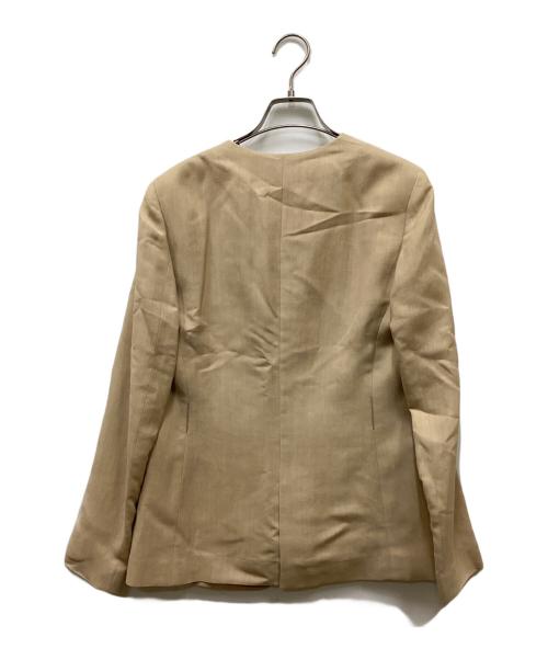 BEIGE（ベイジ）BEIGE (ベイジ) CAROLE / ノーカラージャケット ベージュ サイズ:4の古着・服飾アイテム