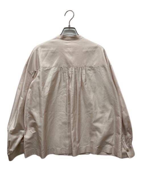 ebure（エブール）ebure (エブール) バンドカラーシルクシャツ ピンク サイズ:size38の古着・服飾アイテム