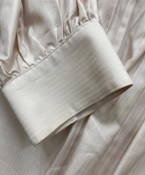 ebure（エブール）ebure (エブール) バンドカラーシルクシャツ ピンク サイズ:size38の古着・服飾アイテム