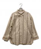 ebureエブール）の古着「ストライプBDシャツ」｜ベージュ