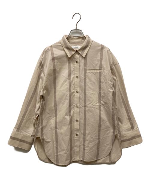 ebure（エブール）ebure (エブール) ストライプBDシャツ ベージュ サイズ:size36の古着・服飾アイテム