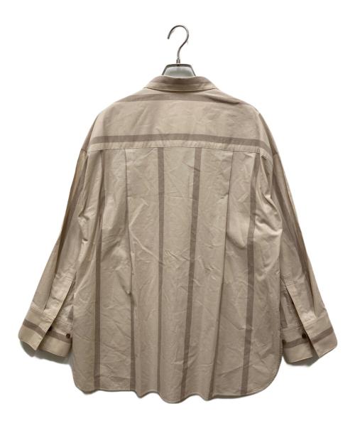 ebure（エブール）ebure (エブール) ストライプBDシャツ ベージュ サイズ:size36の古着・服飾アイテム