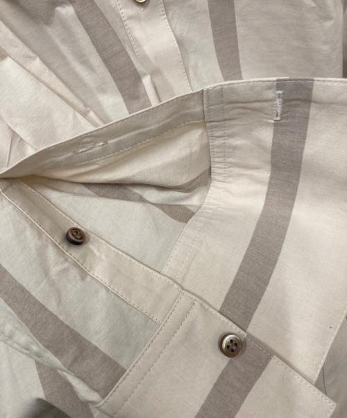 ebure（エブール）ebure (エブール) ストライプBDシャツ ベージュ サイズ:size36の古着・服飾アイテム