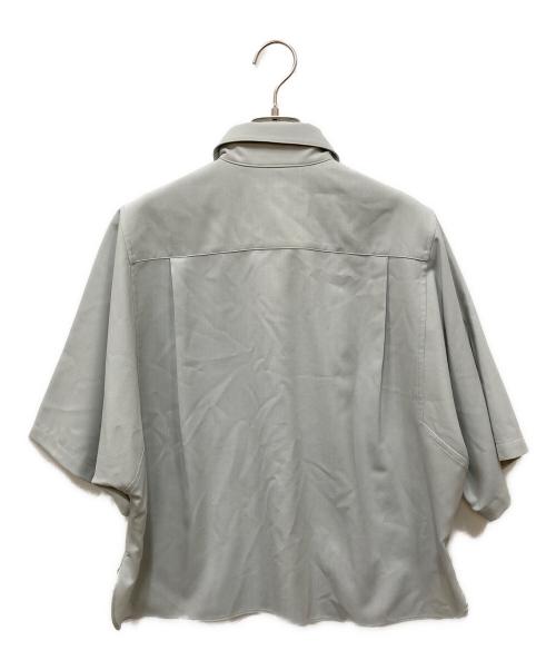 ebure（エブール）ebure (エブール) ポリウールツイル ブラウス ブルー サイズ:size38の古着・服飾アイテム