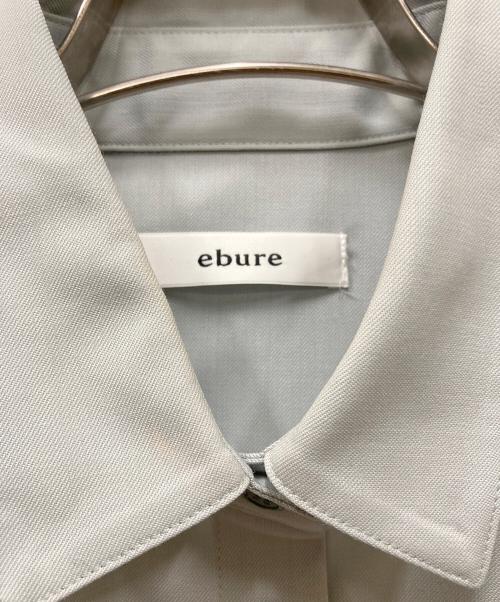 ebure（エブール）ebure (エブール) ポリウールツイル ブラウス ブルー サイズ:size38の古着・服飾アイテム