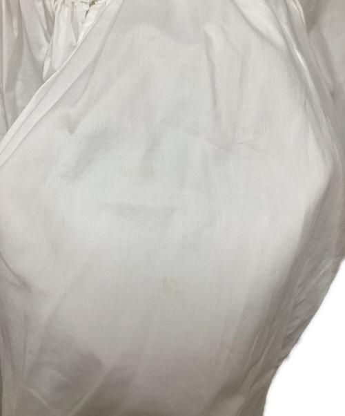 MACPHEE（マカフィー）MACPHEE (マカフィー) ハイカウントコットンツイル ギャザーブラウス ホワイト サイズ:size36の古着・服飾アイテム