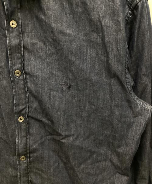 EMPORIO ARMANI（エンポリオ アルマーニ）EMPORIO ARMANI (エンポリオアルマーニ) シャンブレーシャツ インディゴ サイズ:Lの古着・服飾アイテム