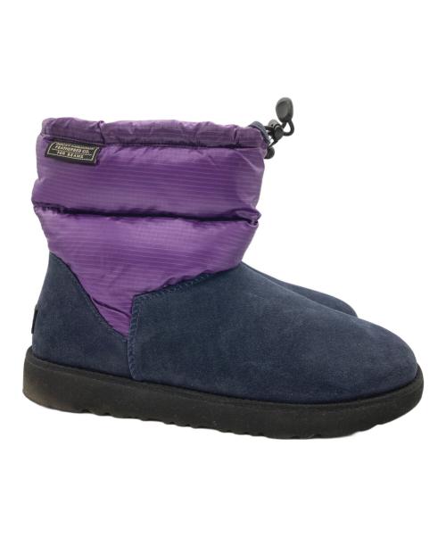UGG（アグ）UGG (アグ) BEAMS (ビームス) RockyMountainFeatherBed (ロッキーマウンテンフェザーベッド) スエードパフブーツ パープル×ネイビー サイズ:28cmの古着・服飾アイテム