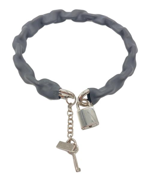 MM6 Maison Margiela（エムエムシックスメゾンマルジェラ）MM6 Maison Margiela (エムエムシックスメゾンマルジェラ) パドロックチェーンネックレス ブラックの古着・服飾アイテム