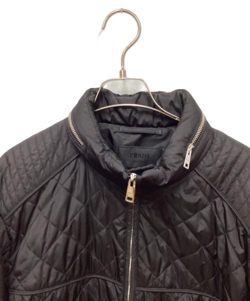 PRADA（プラダ）PRADA (プラダ) トライアングルロゴプレート キルティングジャケット ブラック サイズ:52の古着・服飾アイテム