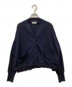 IENAイエナ）の古着「ドライコットン Vネックカーディガン」｜ネイビー