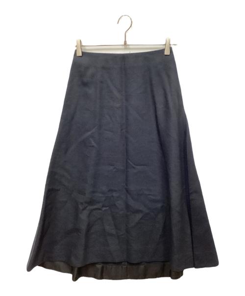 DRAWER（ドゥロワー）DRAWER (ドゥロワー) バックロングセミフレアスカート ネイビー サイズ:36の古着・服飾アイテム