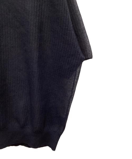 EDIFICE（エディフィス）EDIFICE (エディフィス) E. 16ゲージ クロップ ニット ネイビー サイズ:Lの古着・服飾アイテム