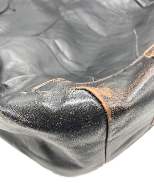 Joe McCOY（ジョーマッコイ）Joe McCOY (ジョーマッコイ) 豊岡鞄 (トヨオカカバン) レザーパッチワークトートバッグ ブラックの古着・服飾アイテム