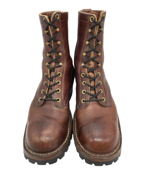 HATHORN（ハソーン）HATHORN (ハソーン) ロガーブーツ ブラウン サイズ:US6.5の古着・服飾アイテム