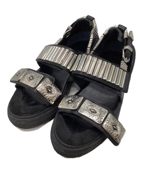 TOGA PULLA（トーガ プルラ）TOGA PULLA (トーガ プルラ) METAL SNEAKER SANDALS/メタルスニーカーサンダル ブラック サイズ:38の古着・服飾アイテム