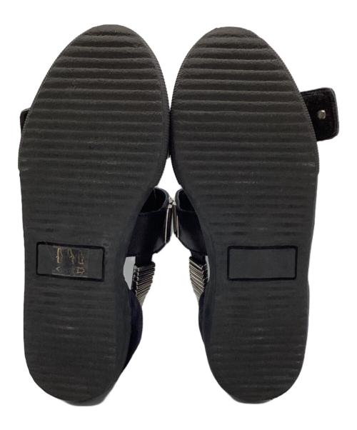 TOGA PULLA（トーガ プルラ）TOGA PULLA (トーガ プルラ) METAL SNEAKER SANDALS/メタルスニーカーサンダル ブラック サイズ:38の古着・服飾アイテム