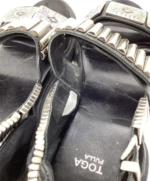 TOGA PULLA（トーガ プルラ）TOGA PULLA (トーガ プルラ) METAL SNEAKER SANDALS/メタルスニーカーサンダル ブラック サイズ:38の古着・服飾アイテム