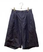 MAISON SPECIALメゾンスペシャル）の古着「4 Colors Chambray Washable Wool Prime-Wide Shorts」｜ブルー